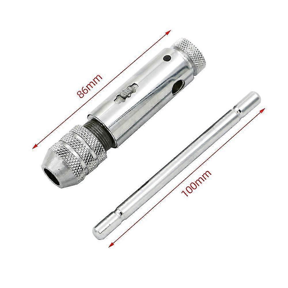 Ratchet Tap Chuck Wrench Adjustable T Handle Ratchet Tap Holde M3-m8 Screw Machine Ratcheting Screw