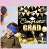 Black Gold Graduation Scene Decor Blindfold Game Poster Set With Poster Stickers For Graduation Season Festivities