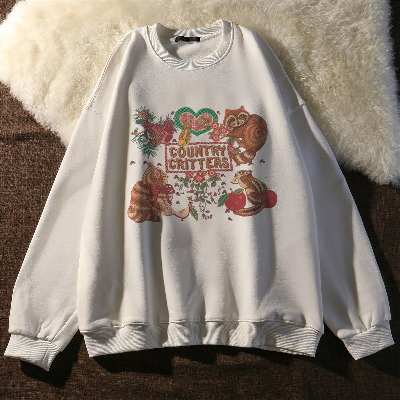 

Royal Blue Velvet Oversize Loose Chubby Girl Sweatershirt 7105 * White (thin) M