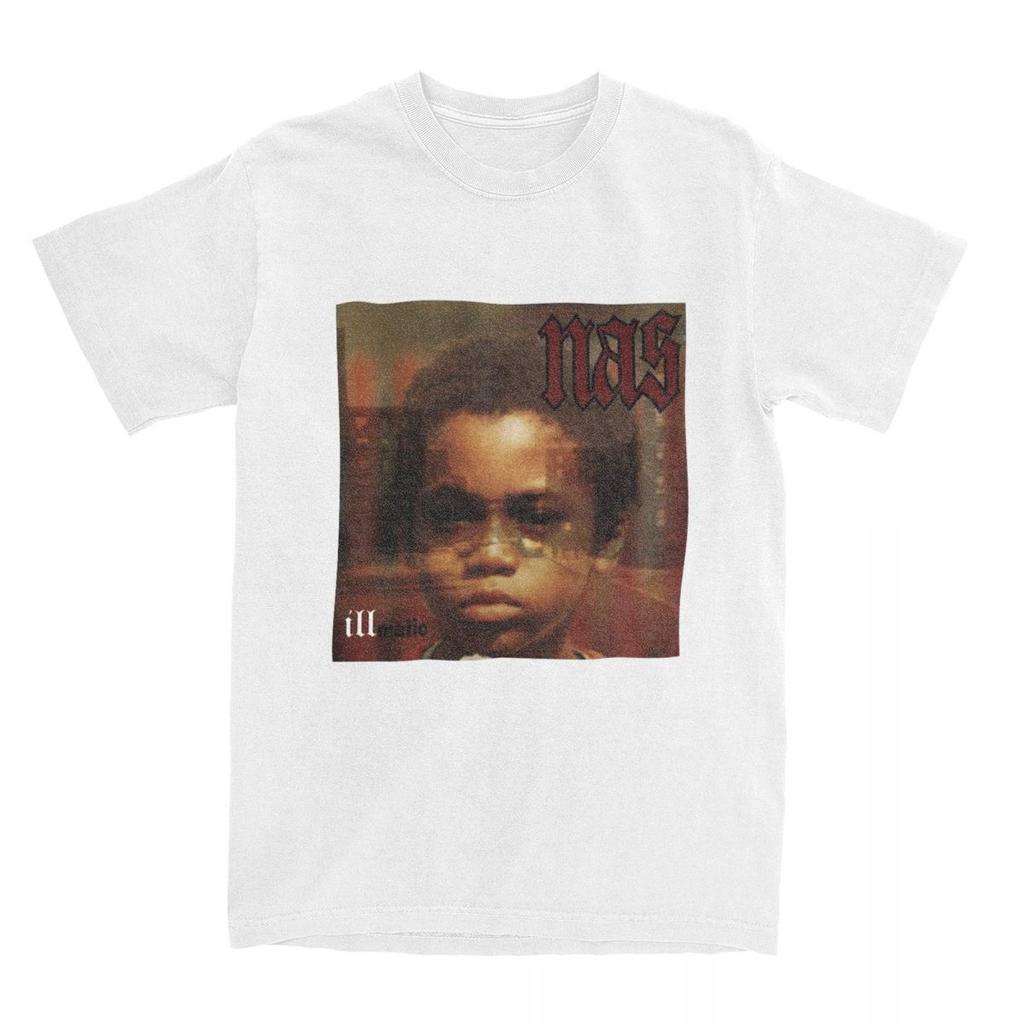 Nas Singer T-Shirt Man Illmatic Album Y2K Basic Cotton T-Shirts Summer O-Neck Trending Tee Shirt Cheap Big Size Tops