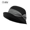 Bow straw hat women travel sunscreen casual sun hat spring and summer outdoor straw bucket hat