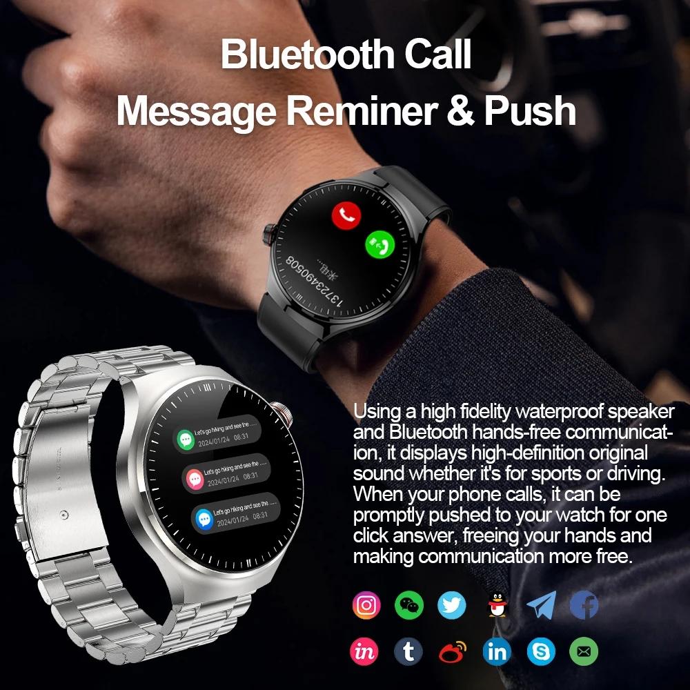 SACOSDING GT4PRO Smart Watch Women Wireless Call ECG+PPG Blood Pressure Health Monitor SOS Sports Fitness Smartwatch For Men