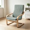 Wave Pattern Poang Chair Cover Elastic Rocking Chair Slipcover Soft Armchair Protector for Living Room Home Decor