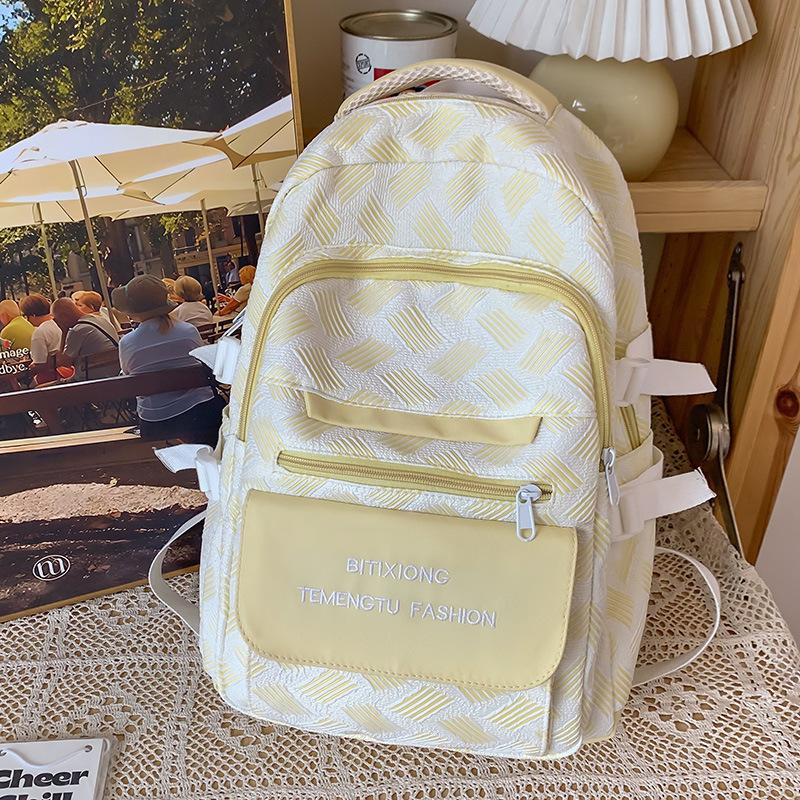 Children's Primary School Students Girls Color Blocking Backpack Middle School Students Junior High School Students Backpack