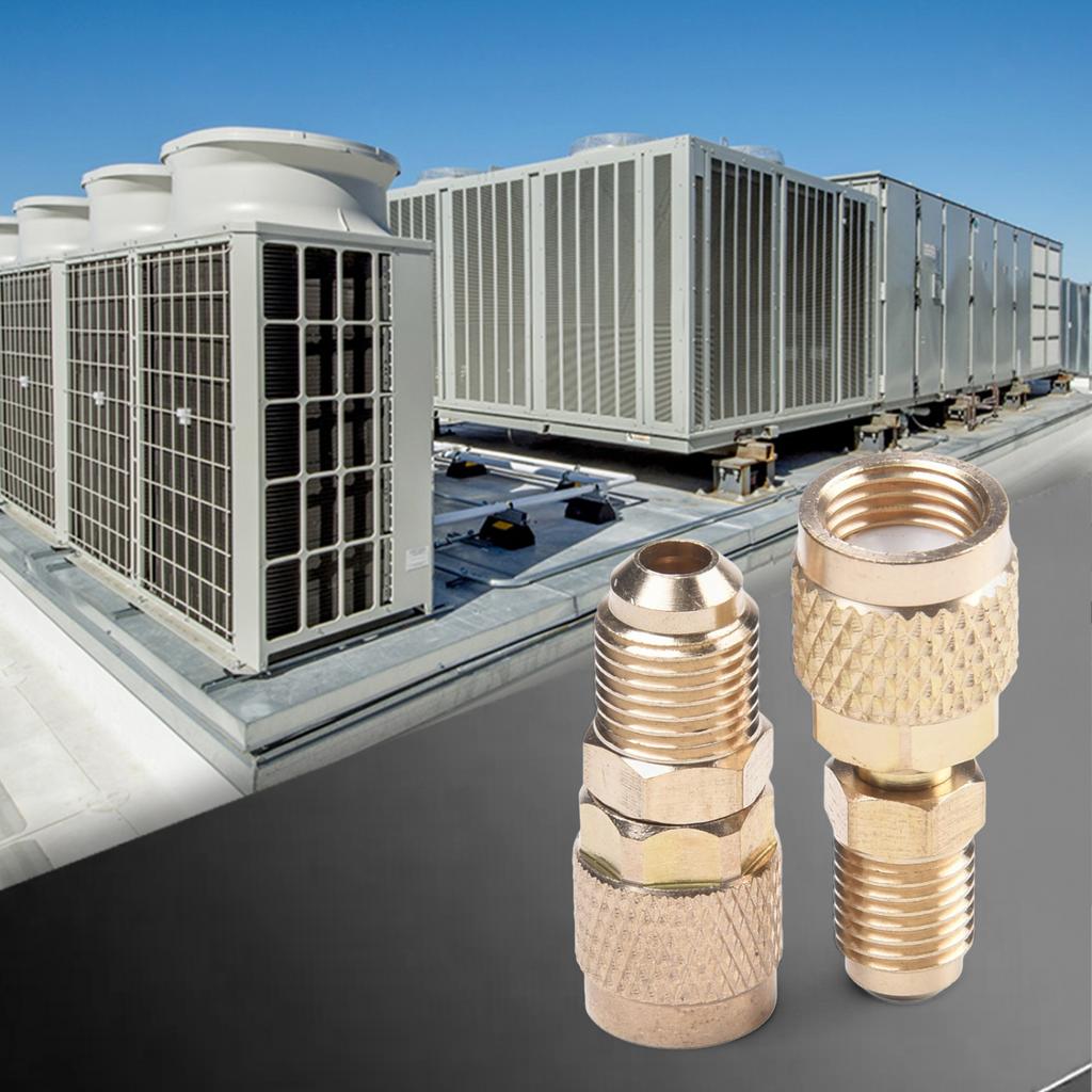 2x R32/R22/R410a Schnellkupplungsadapter 5/16-SAE F auf 1/4-SAE Klimaanlagen