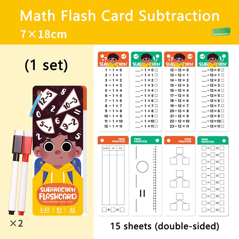 Mathematical Calculations Montessori Math Toy Beginners Practice Arithmetic Fraction Test Card Learning Tools for Primary School
