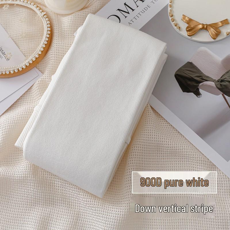 Women's High-Waist Cotton Leggings - Thick, Velvet-Lined, Stirrup Tights In Milk White & Beige for Autumn/Winter