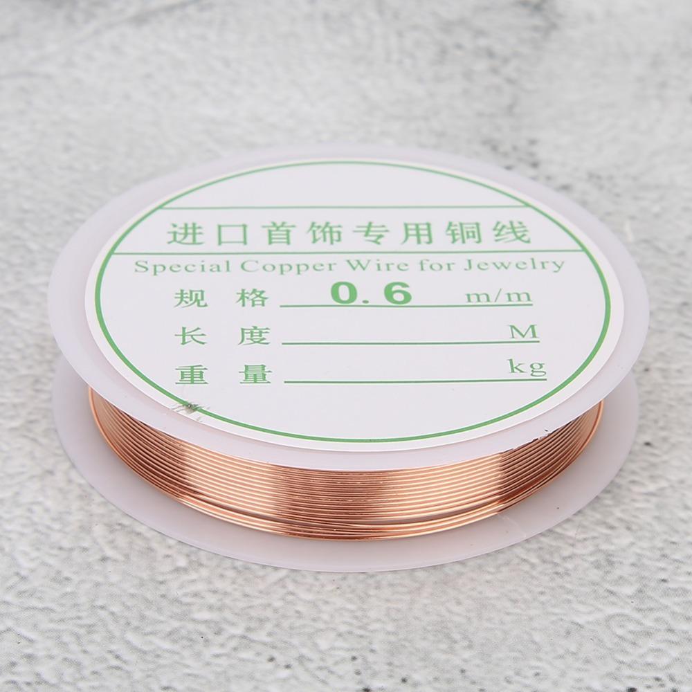10 Stück Roségoldfarben Schmuck Kupferdraht 0,6 mm Halskette Schmuck Perldraht Perlenzubehör