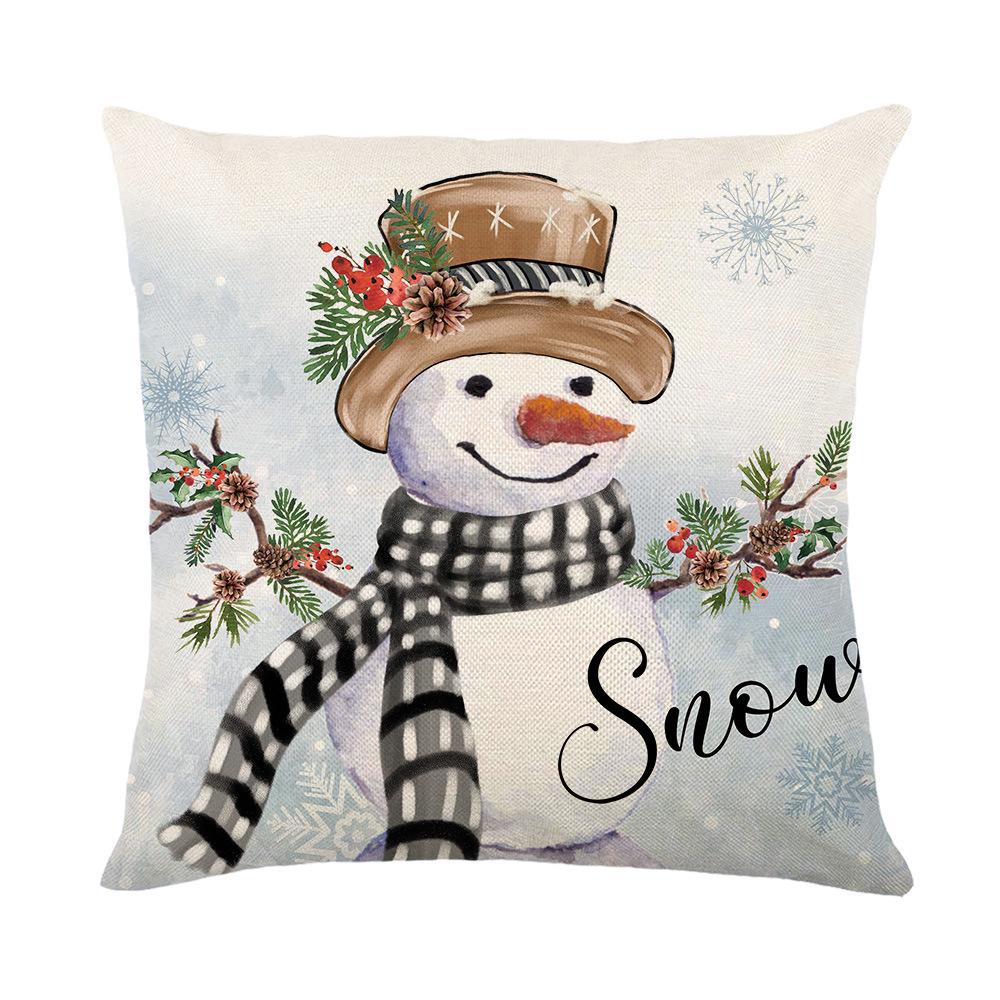 Christmas Reindeer & Snowflake Pillowcase for Home Decoration