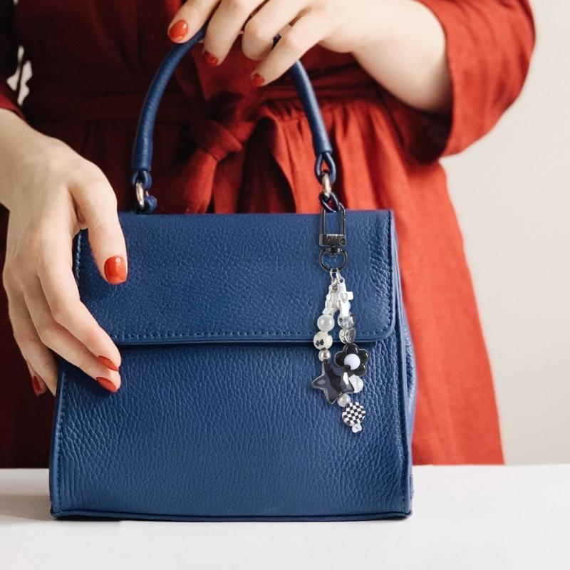 Goth Y2K Phone Charm Pendant Keychain Sweet Star Flower Cellphone Chain Strap Lanyard for Women Bag Camera Accessories