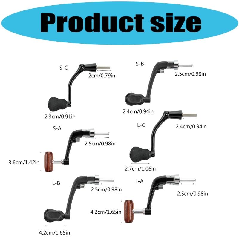 Power Handle Fishing Rod Reel Crank Rocker Arm Replacement Handle Grips Fishing Reel Crank Rotary Knob Handle