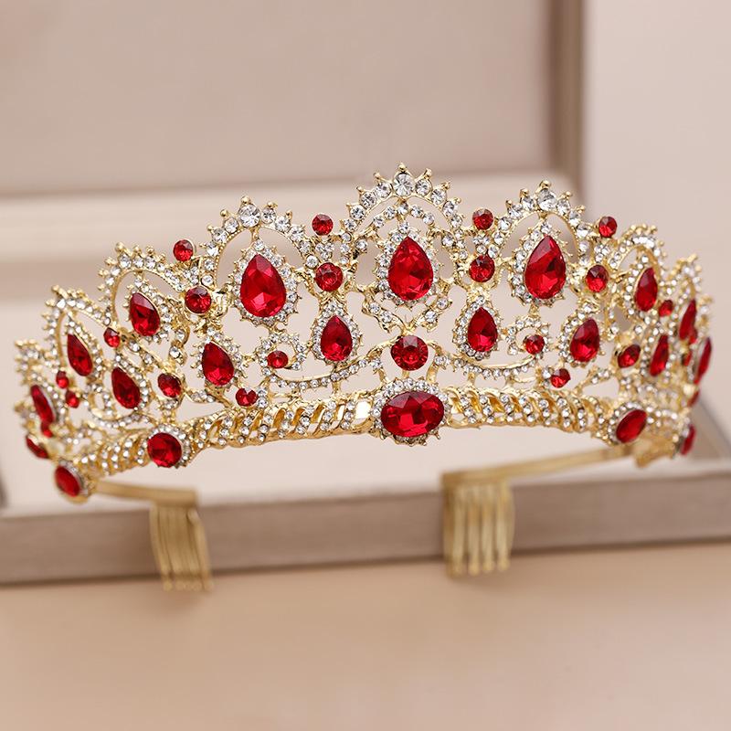 Luxury Crystal Crown Tiara with Comb Rhinestone Prom Diadem Headband Bridal Wedding Hair Accessories Jewelry Crown Tiara Gift