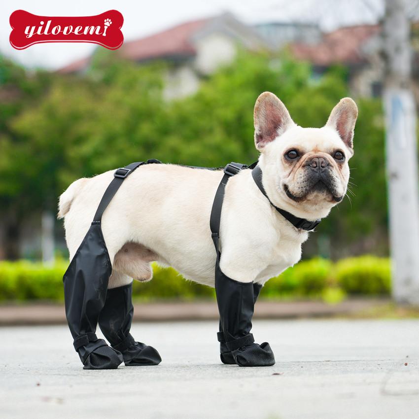 Pet Supplies Dog Outdoor Waterproof Breathable Anti-Dirt Four-Season Polyester Dog Rain Boots