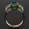 Geometric Gold Set Square Green Stone Ring Ladies Party Accessories Gift Jewelry 2025