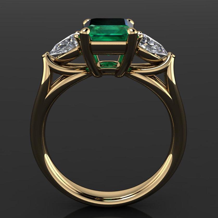 Geometric Gold Set Square Green Stone Ring Ladies Party Accessories Gift Jewelry 2025