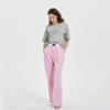 Classic Blue and White Stripes Cotton Women's Long-Sleeved Shorts Pajamas