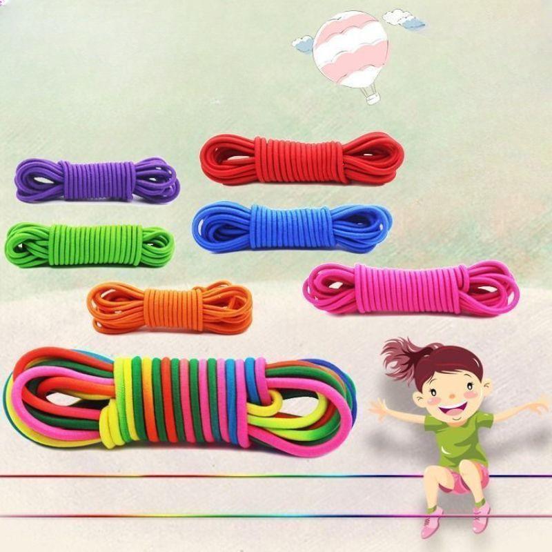 Retro Elastic Rubber Band Set for Skipping Rope and Children's Jump Rope Game, Durable High Elasticity Colorful Toy
