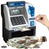Cajero Automático Depósito Automático Máquina Juguete para Niños Contraseña Inteligente Tarjeta de Banda Magnética Caja de Ahorro Hucha Electrónica Infantil Regalo de Navidad