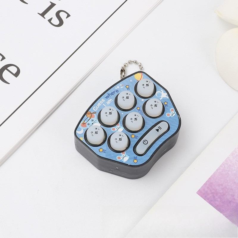 Whac-a-mole Mini Handheld Game Console Cartoon Electronic Glowing Finger Training Stress Relief Toy Mini Keychain Mini Car Penda