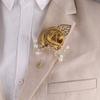 Elegant Chest Flower Rose Wedding Brooch Fashion Groom and Groomsmen Accessories  Prom Party