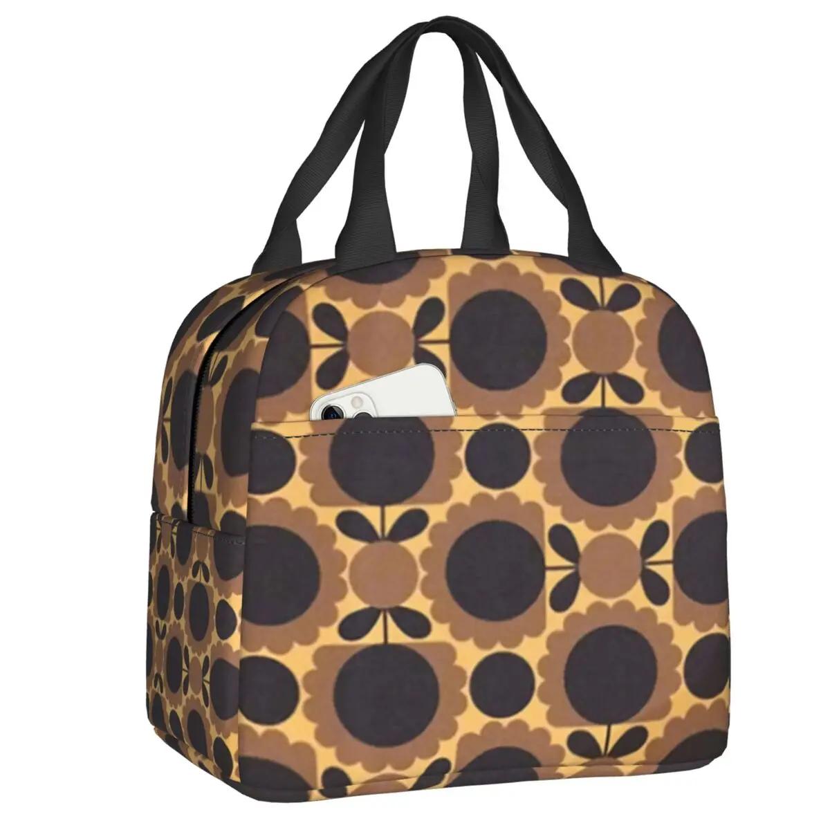 

Orla Kiely Bubble Flowers Изолированная Сумка Для Обеда Для Женщин Герметичная Скандинавская Термосумка-холодильник Для Обеда Пляж Кемпинг Путешествия 22x20x13CM зелёный