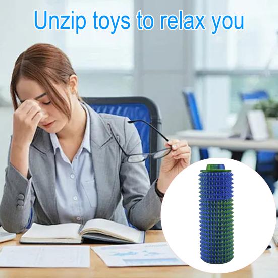 Spiky Grippie Stim Fidget Toy Rotatable Head Stress Relief Teens Adults Pocket 3D Printed Pain Stimming Tool Portable Handheld Bumpy Roller Sensory