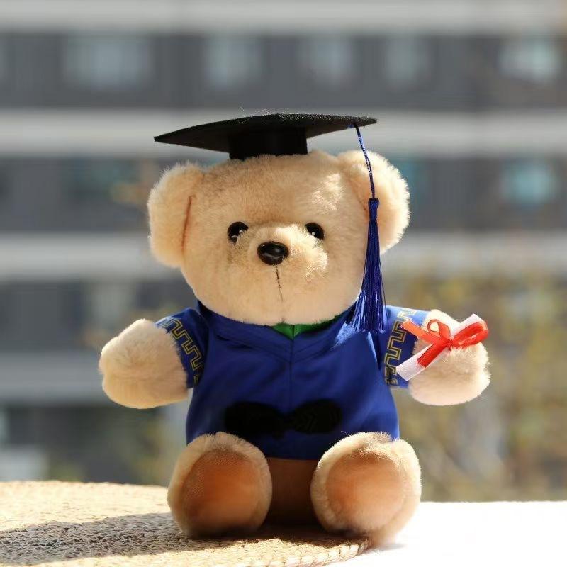 Graduation Season Wear Doctor Hat, Dr. Bear Doll, Dr. Bear Plush Teddy Bear Graduation Bear Doll Gift