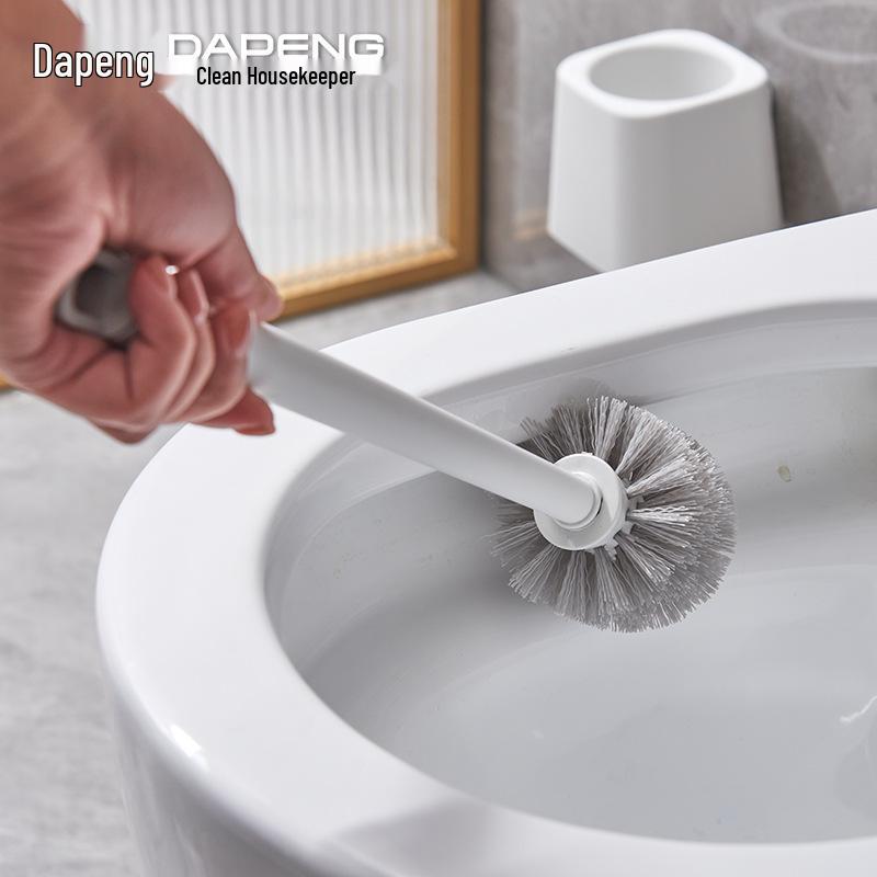 Wall-Mounted Long Handle Toilet Brush Set - No Dead Corner Cleaning for Bathrooms