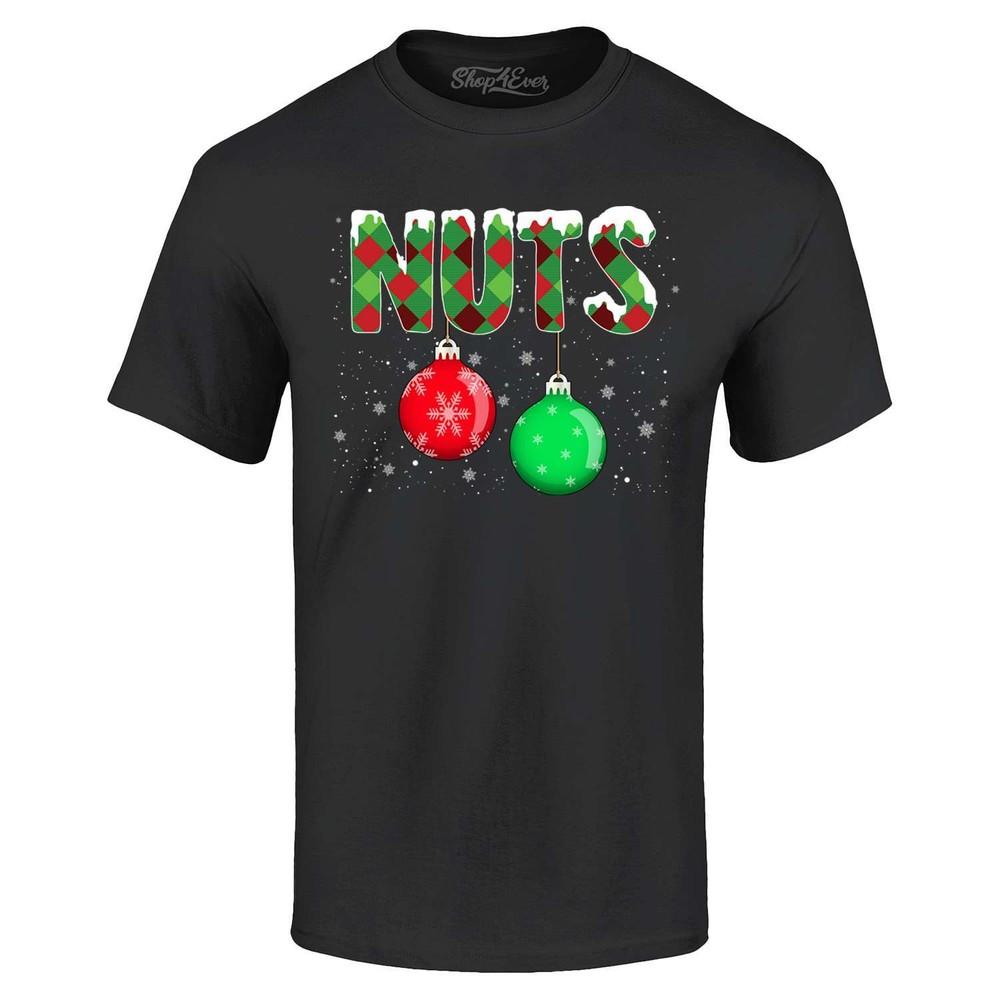 

Christmas Nuts Funny Matching Couples T-shirt Christmas Shirts 4XL