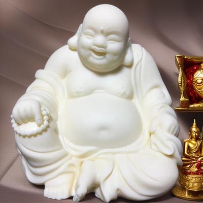 Skulpturen und Figuren des lachenden Buddha mit großem Bauch Feng Shui Ornamente Heim Büro Auto Tischdekoration und Zubehör