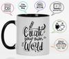 Inkdotpot Create Your Own World  11 Oz  Ceramic Coffee  Mugs Inspirational Quotes Gift For Co-Worker Boss