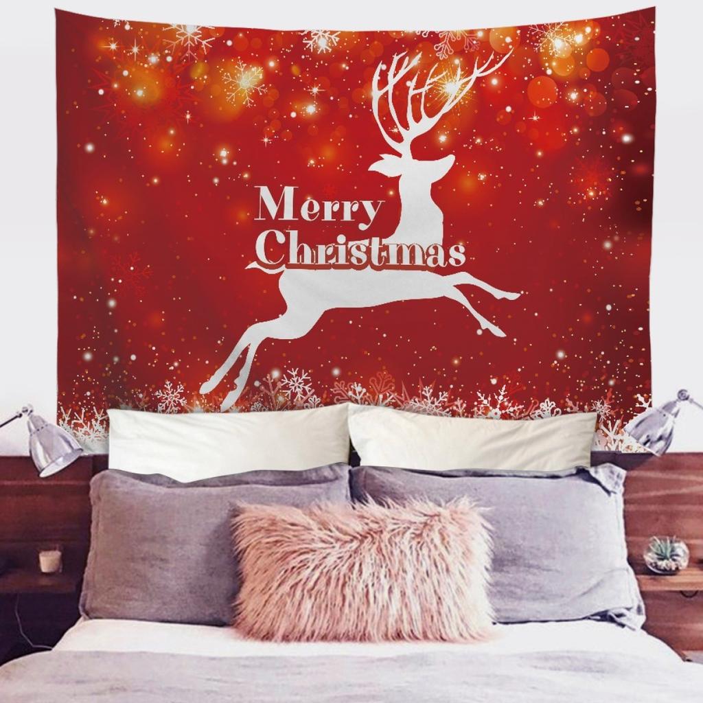 Amazon Weihnachts-Wandteppich Schlafzimmer Weihnachts-Hintergrundtuch Wandteppich Hängestoff Strandtuch