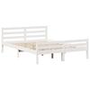 Bed Frame with Headboard Without Mattress White 135 X 190 Cm