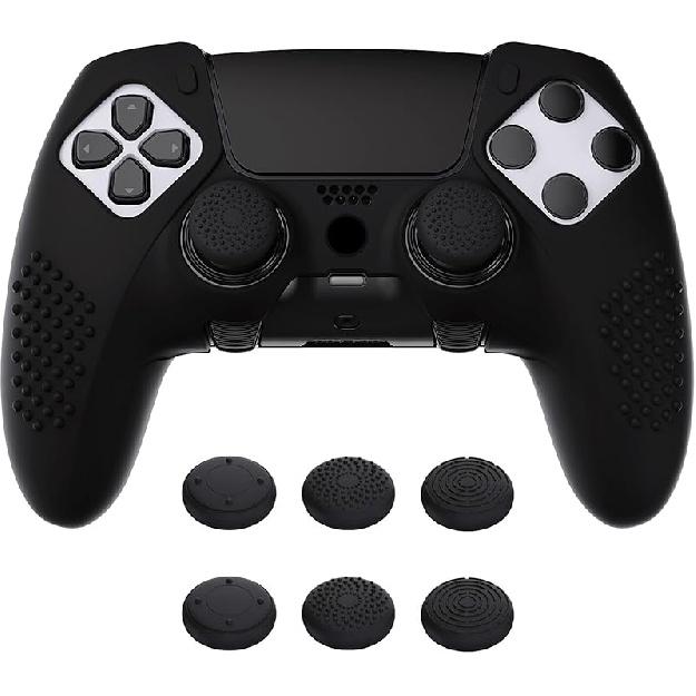 PlayVital 3D Studded Edition Anti-Slip Silicone Cover Case for ps5 Edge Controller, Soft Rubber Protector Skin for ps5 Edge Wireless Controller with