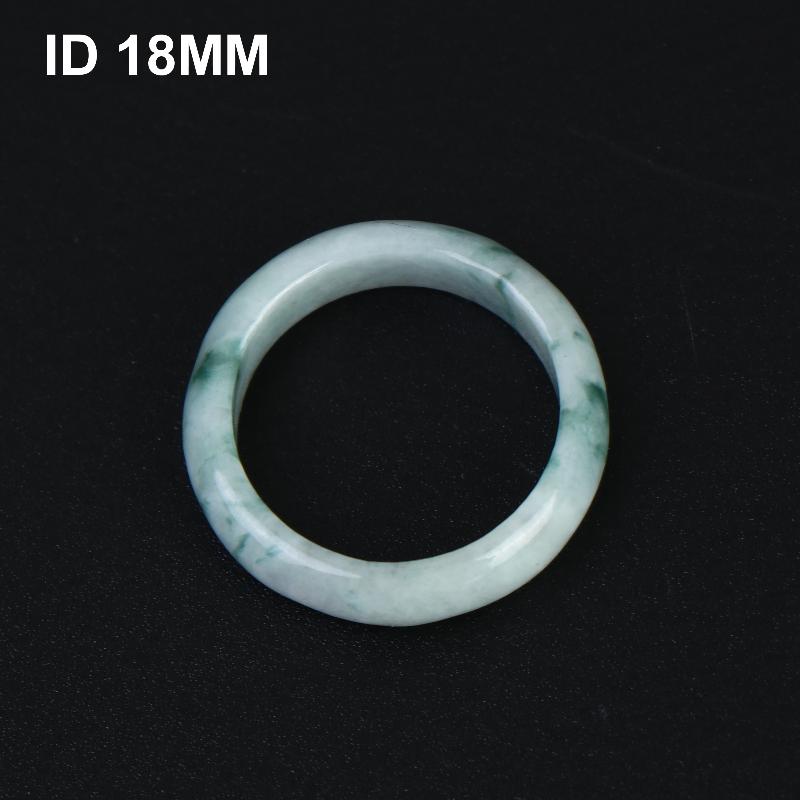 1 Pcs A Grade Jadeite Ring For Men And Women White Ice Type Finger Ring Simple Style Unisex Ring