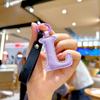 Creative PU Leather 26 Letter Keychains Fashion Alphabet Keyrings Handbag Ornaments Pendant Car Key Holder Accessories Gifts