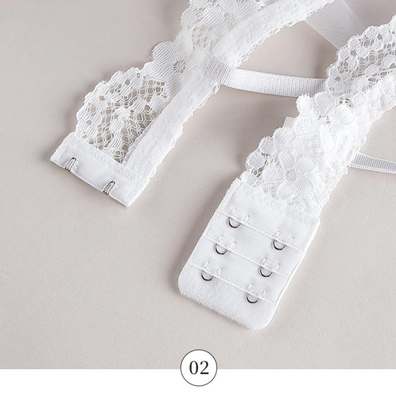 Women Bra Set Sexy Transparent Lingerie Set Underwear Wire-free Low Waist Soft Comfort Ultra-Thin Brassiere Thong