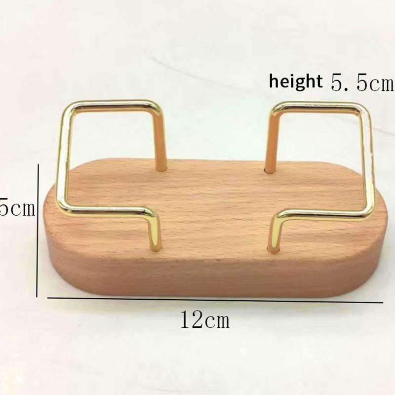 Desk Wooden Business Card Display Stand Wood Business Card Holder For Postcard Holder For Office Home Desktop
