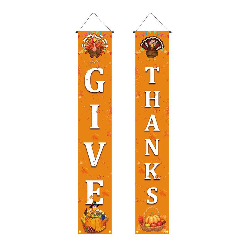 Thanksgiving 2026 Autumn Harvest Hanging Banner for Doorway Decor
