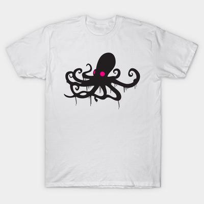 T Shirt Women Drippy Octopus Harajuku Print Kawaii Tshirt Summer Short Sleeve Female T-Shirt Top Tee