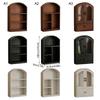 Sturdy Wooden Desktop Organizers Cabinet Clear Glass Front Panel Multipurpose Storage For Home Office Decors