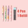 5Pcs Kawaii Mechanical Pencil 0.5mm Refill Cute Cartoon Automatic Pencils Student Writing Tool Child Gift Student Stationery