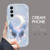 Cute Cartoon Pattern Cream Texture Casing Wavy Edge Soft Silicone Cover Phone Case for Samsung