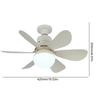 Modern LED Ceiling Fans 30W Chandelier Ceiling Fan Remote Control Indoor Ceiling Fanlight 3 Fan Speeds for Living Room Kitchen