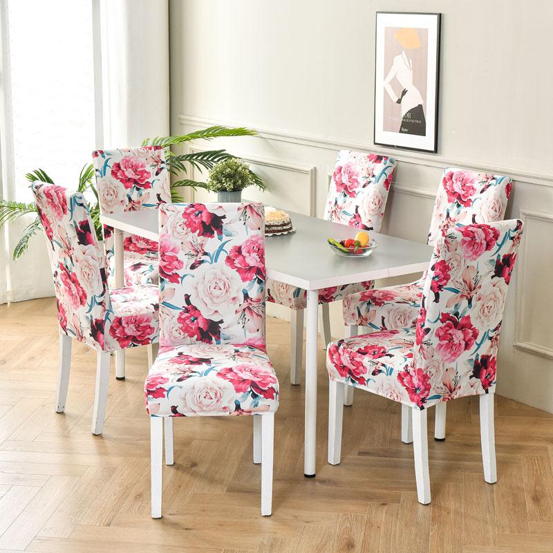 Boho-Muster bedruckter Stretch-Stuhlbezug für Esszimmer, Büro, Bankettstuhl-Schutz, elastisches Material, Sesselbezug
