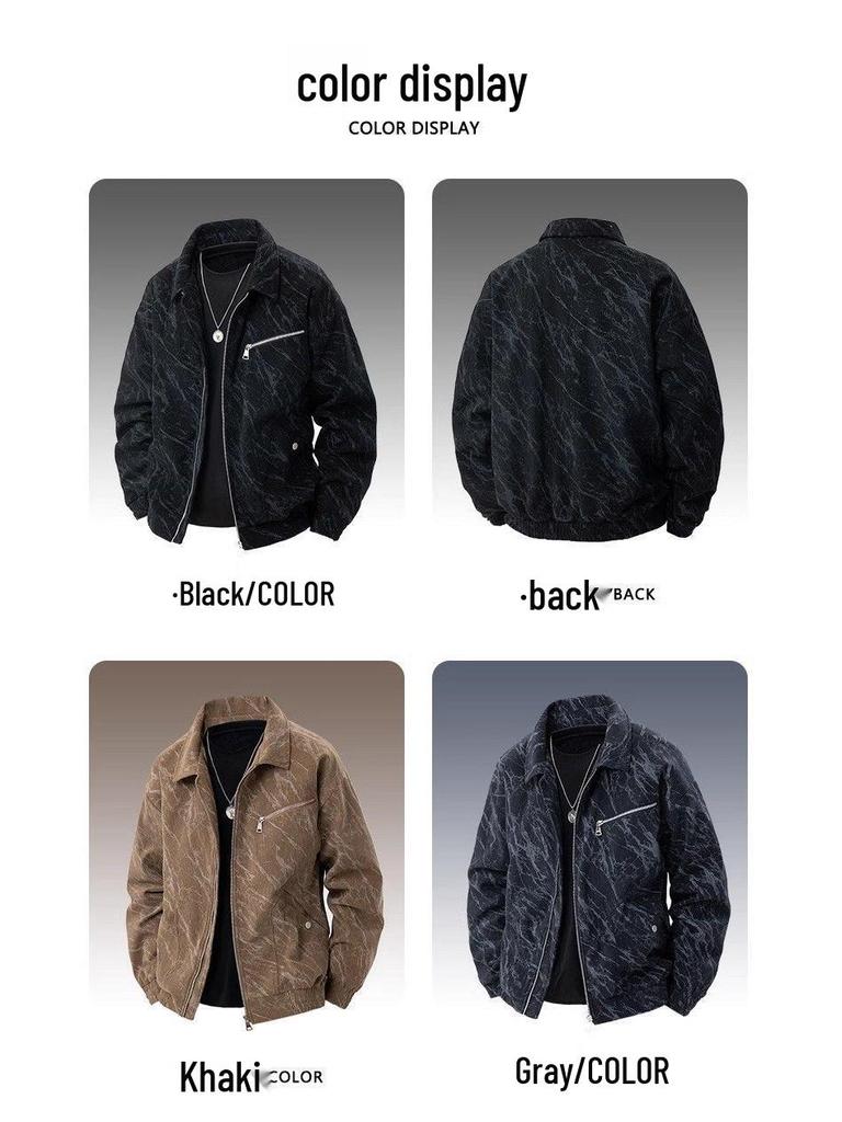 Men's Retro Corduroy Jacket: Spring/Autumn Versatile Loose Casual British Style with Turn-Down Collar.