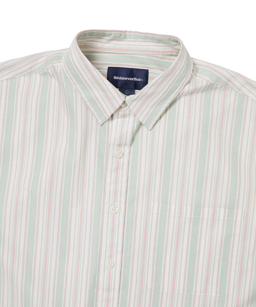 THISISNEVERTHAT Striped S/S Shirt Green