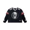 Mens Long Sleeve T Shirt Loose Fit Streetwear Hip Hop Casual Mesh Jersey 2025