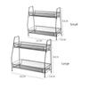 Double Layer Iron Kitchen Storage Rack Wire Spice Organizer Metal Cosmetic Makeup Basket Holder Dish Drainer Bathroom Desk Shelf