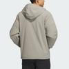 Adidas Mens Business Casual Fleece Parka, Thick Plush Hooded Jacket Men Outerwear Pebble-Silver-Gray IZ1591